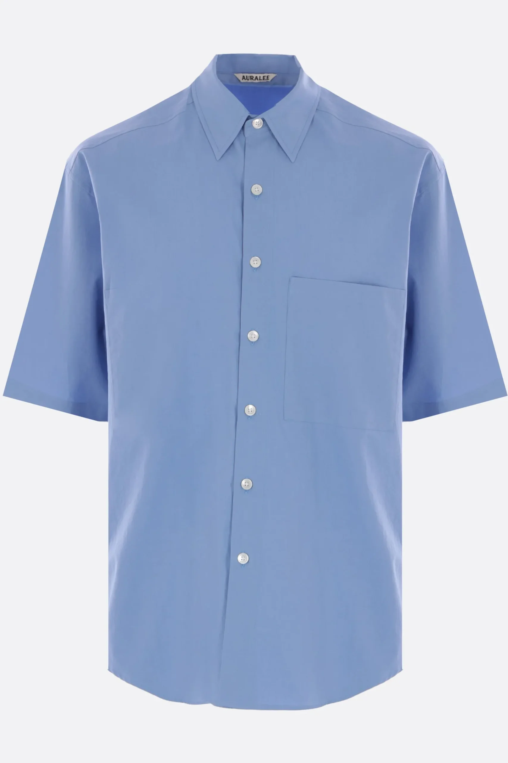 AURALEE oversized short-sleeve shirt in twill