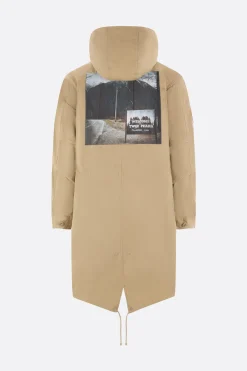 UNDERCOVER padded canvas parka with "Twin Peaks" patches