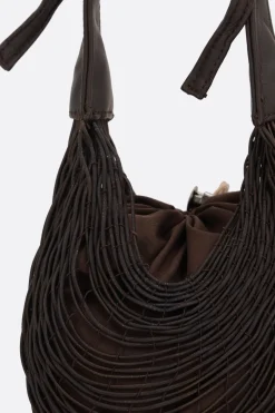 Women MARIANA MENDEZ Palloncino crossbody bag in fabric with elastic bands