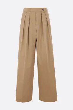 Women DRIES VAN NOTEN Pamplona wide-leg trousers in cotton poplin