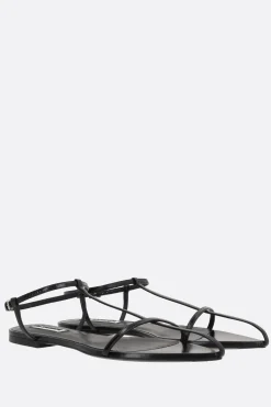 Women JIL SANDER Paper-effect leather flat sandals