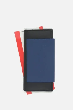 BALENCIAGA Passport textured and smooth leather wallet