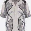 CRAIG GREEN patchwork cotton bowling shirt