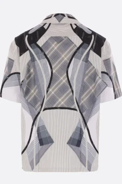 CRAIG GREEN patchwork cotton bowling shirt