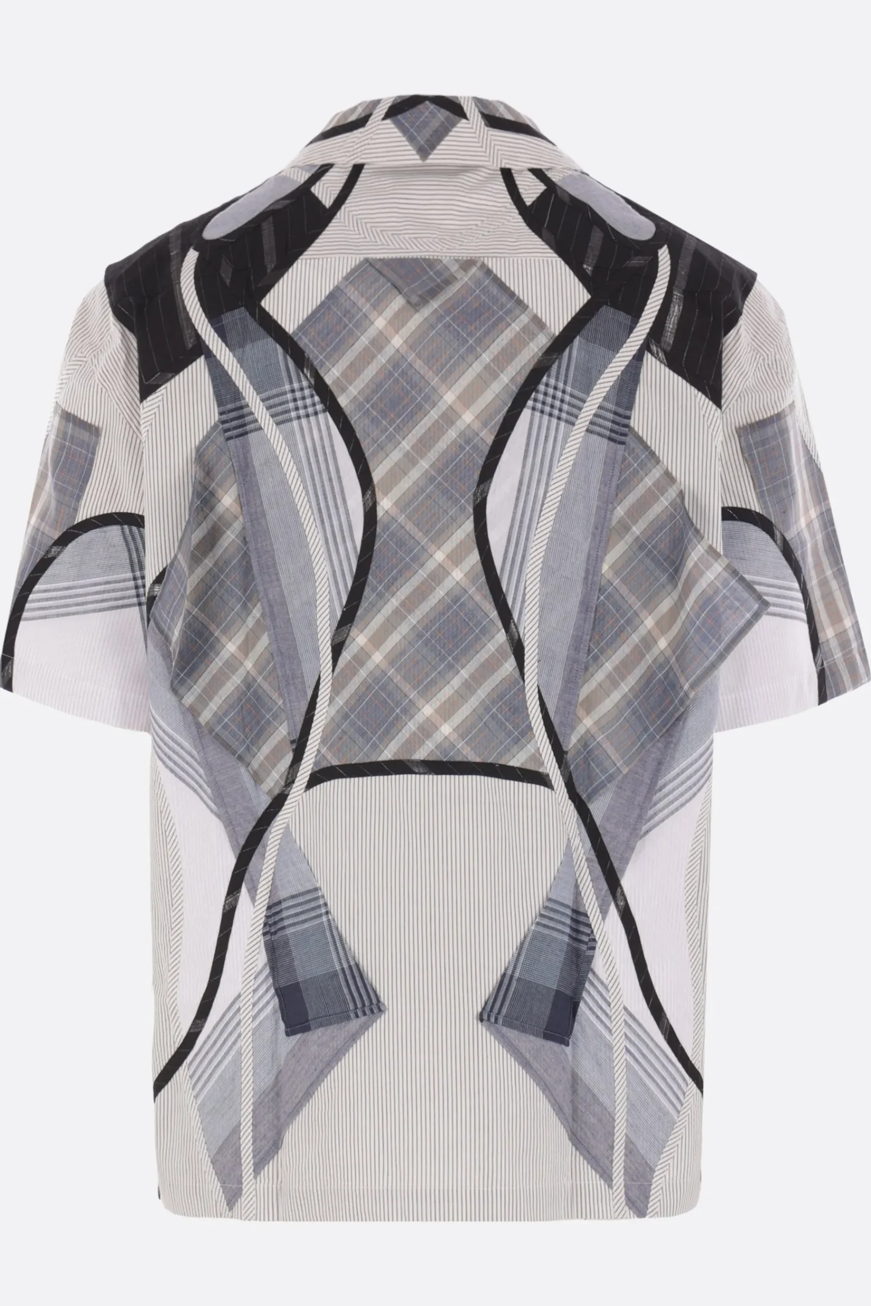 CRAIG GREEN patchwork cotton bowling shirt