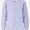COMME DES GARÇONS SHIRT patchwork striped poplin shirt
