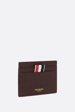 THOM BROWNE pebble grain leather card case