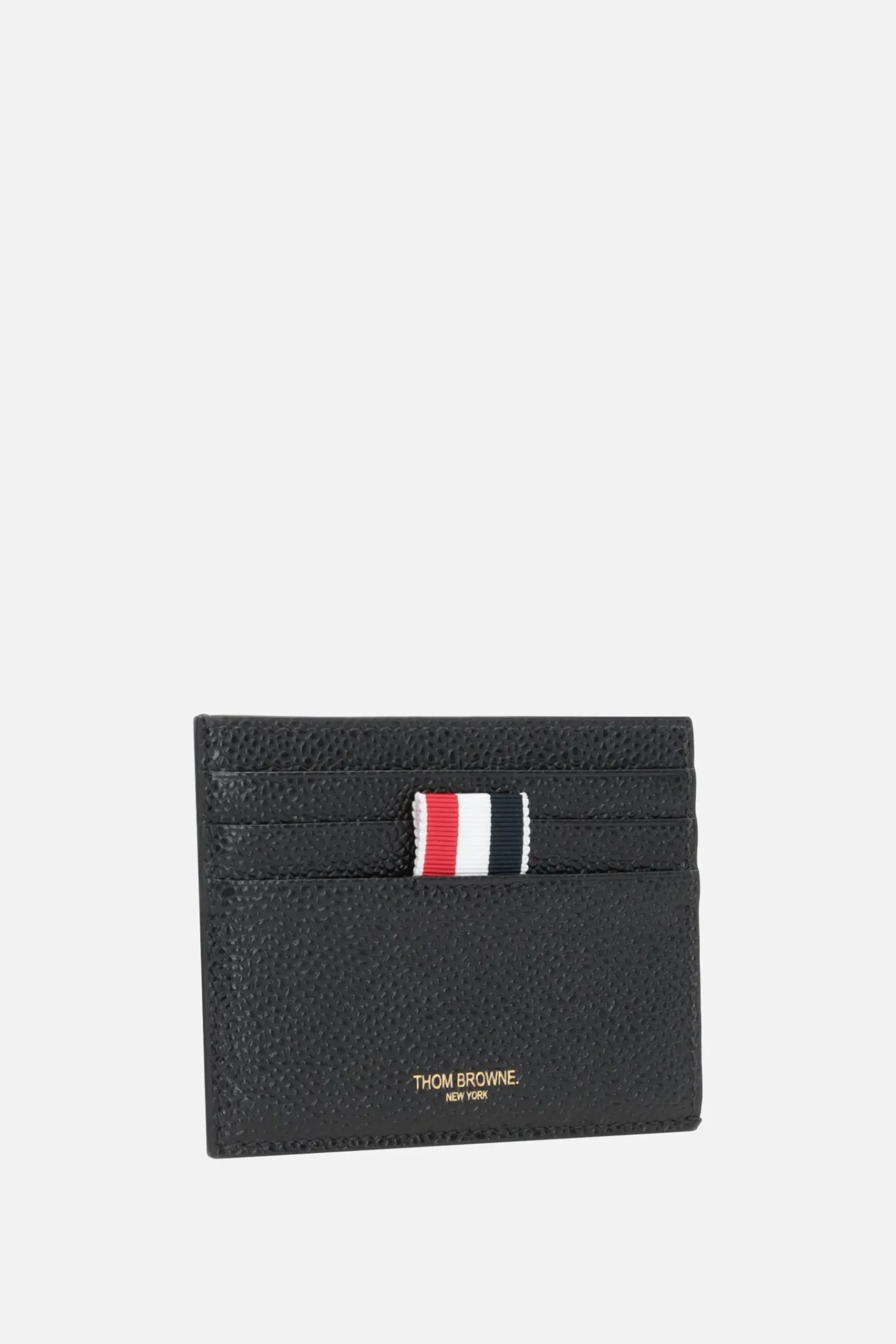 THOM BROWNE Pebble Grain leather card case