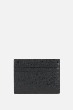 THOM BROWNE Pebble Grain leather card case
