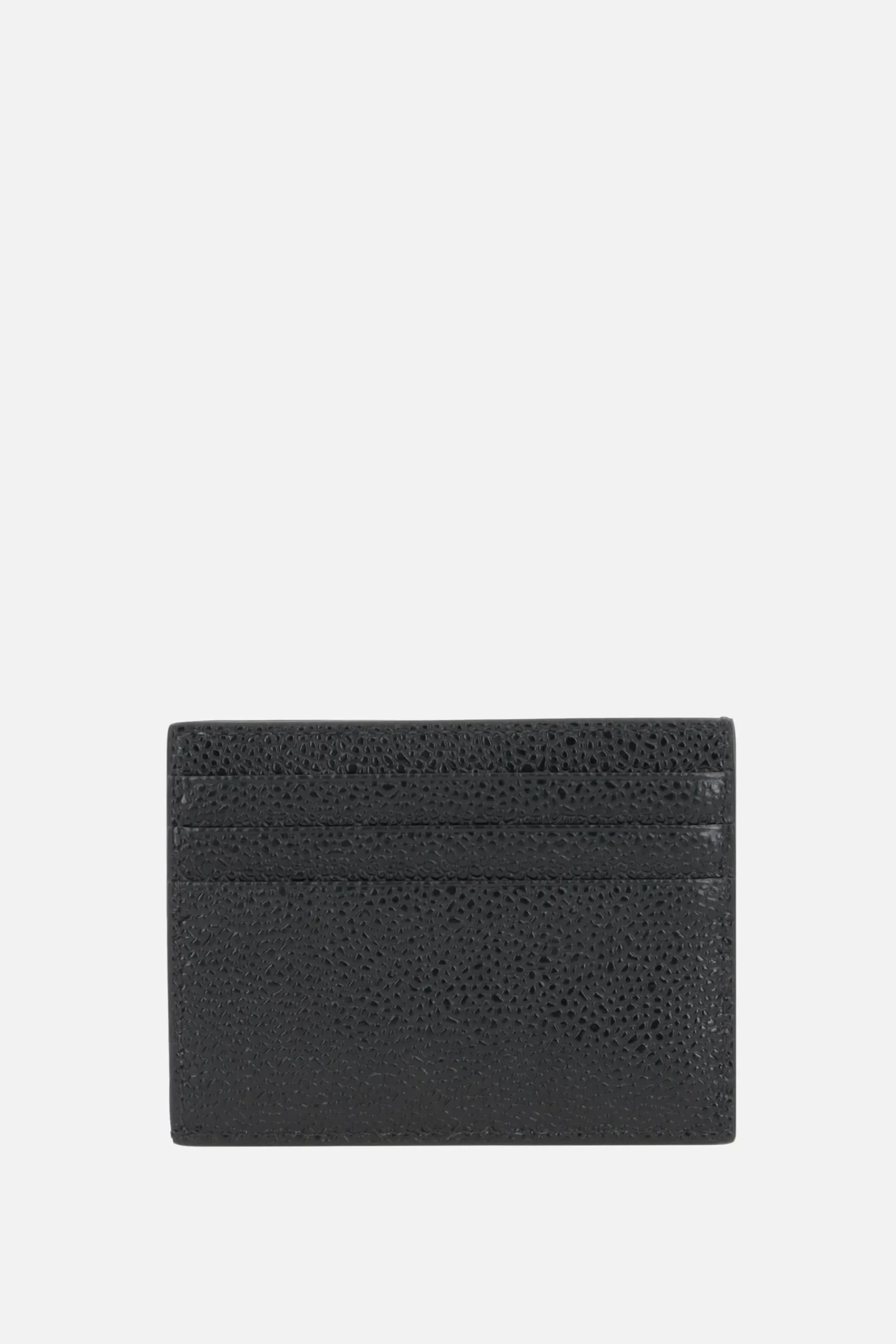 THOM BROWNE Pebble Grain leather card case