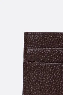 THOM BROWNE pebble grain leather card case