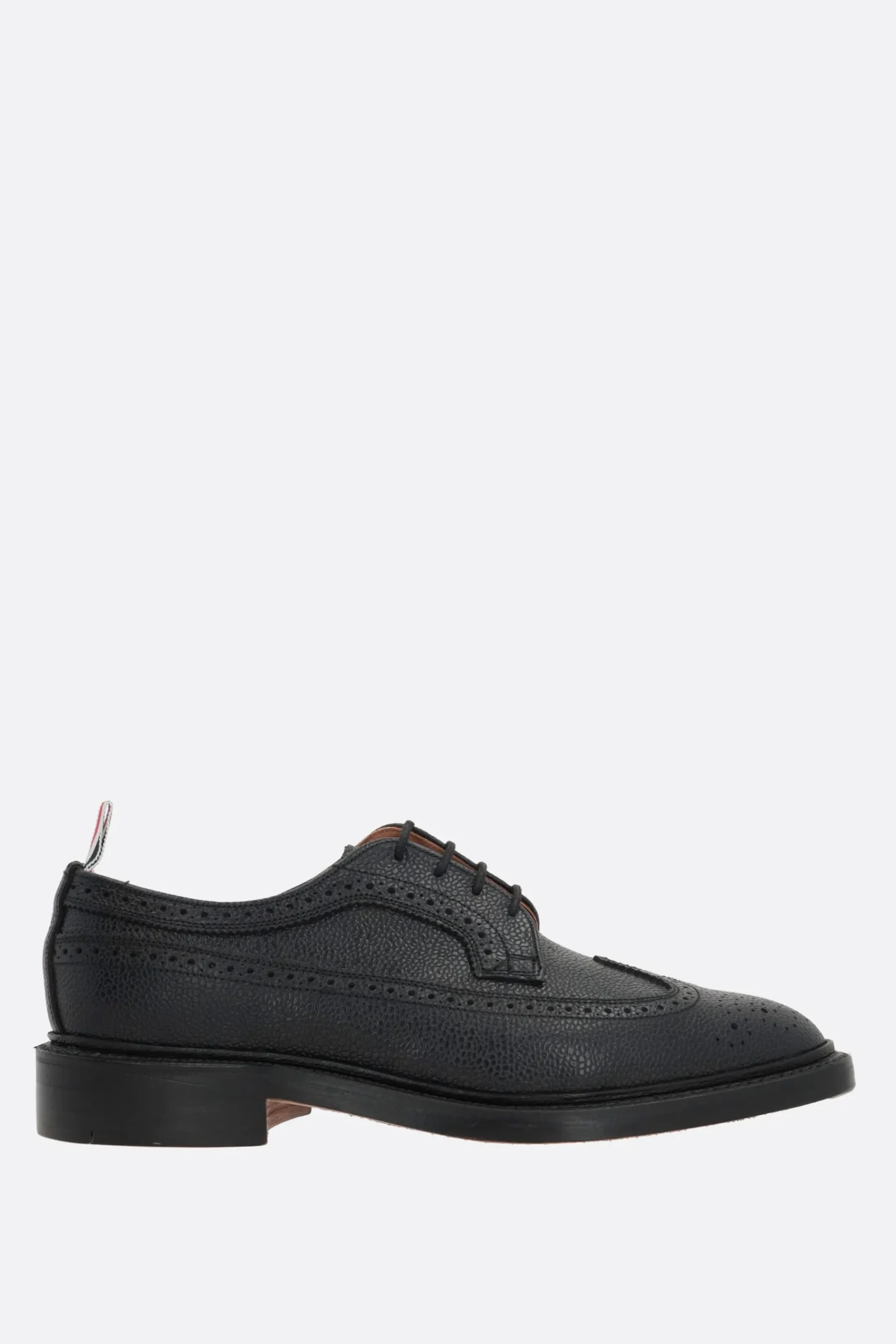 THOM BROWNE pebble grain leather derby shoes