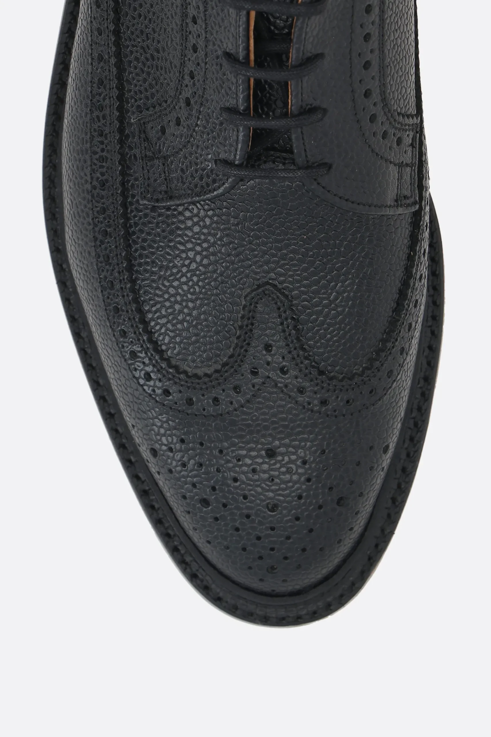 THOM BROWNE pebble grain leather derby shoes