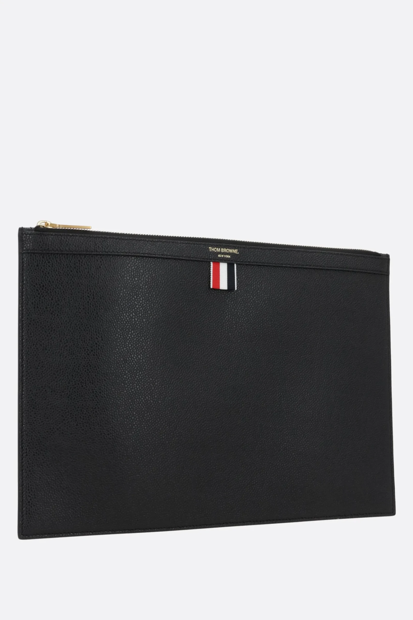 THOM BROWNE Pebble Grain leather medium document holder
