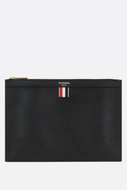 THOM BROWNE Pebble Grain leather small document holder