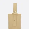 Women LOEWE Pebble mini bucket bag in smooth leather