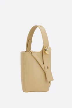 Women LOEWE Pebble mini bucket bag in smooth leather