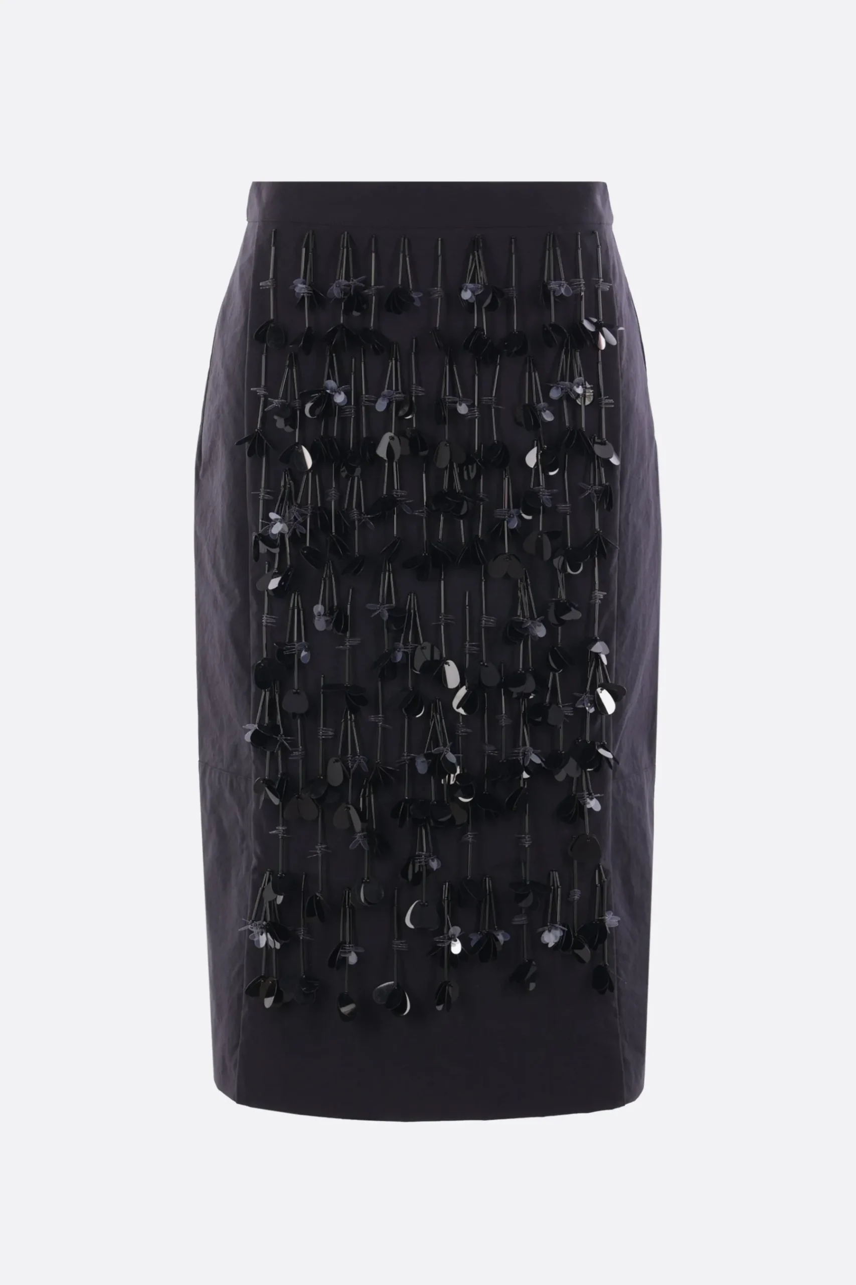 Women PLAN C pencil skirt in technical panama with sequins