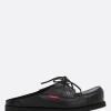 Women PHILEO x TBS flat mules in smooth leather