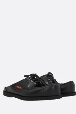 Women PHILEO x TBS flat mules in smooth leather