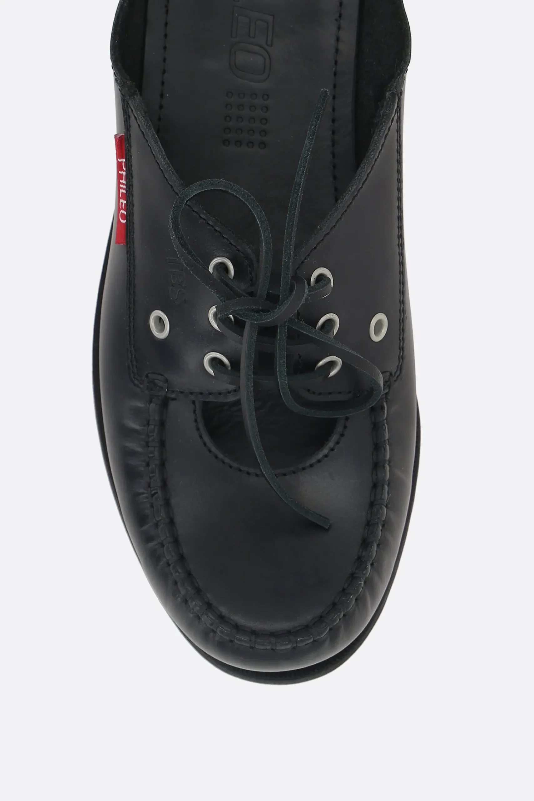 Women PHILEO x TBS flat mules in smooth leather