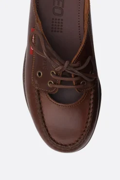 Women PHILEO x TBS flat mules in smooth leather