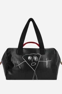 Women PLAN C PIli e Bianca weekend bag in coated canvas
