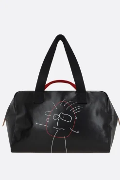 Women PLAN C PIli e Bianca weekend bag in coated canvas