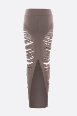 Women RICK OWENS Pillar long skirt in wool knit