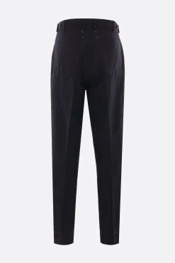 MAISON MARGIELA pinstriped linen and wool trousers