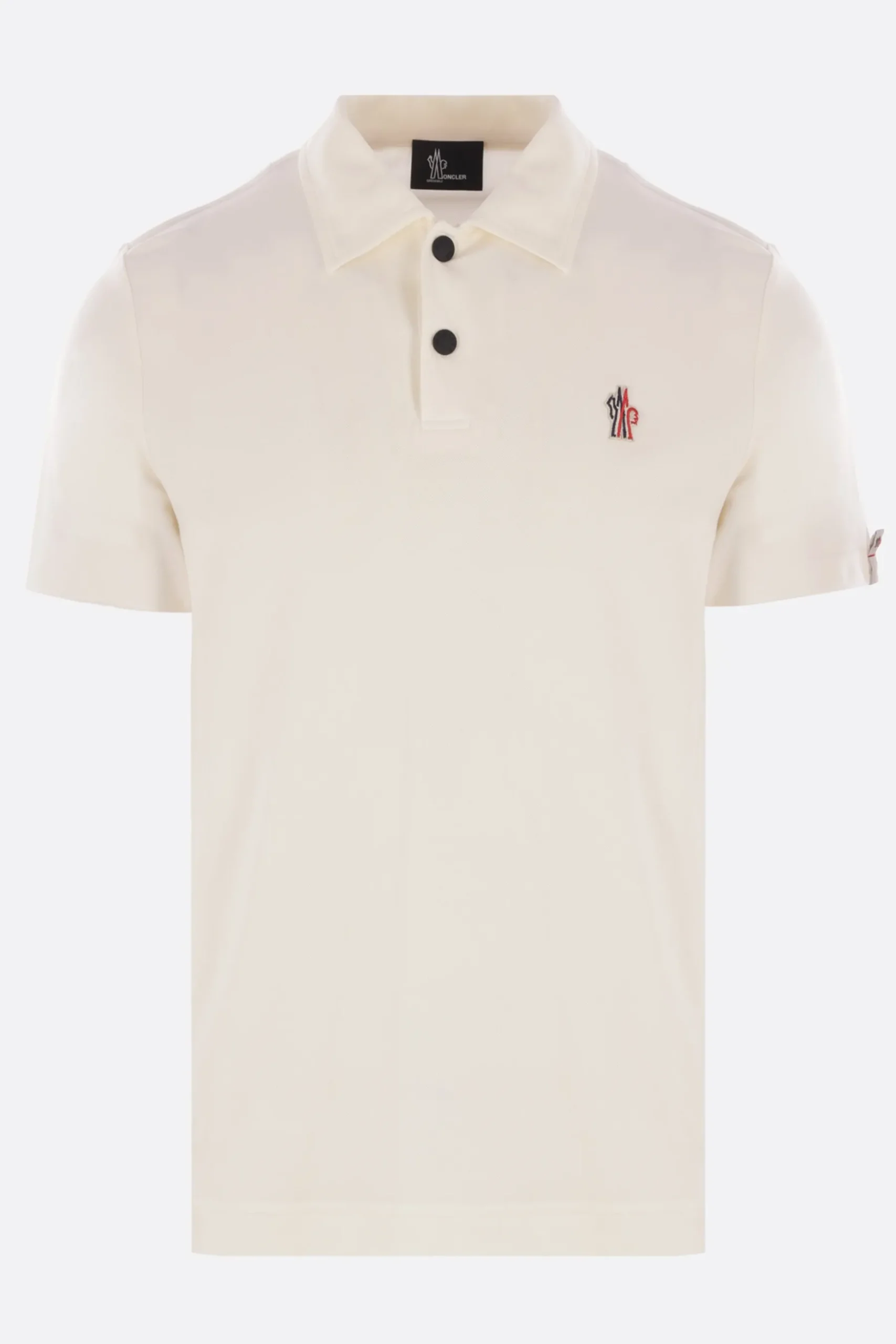 MONCLER GRENOBLE piquet polo shirt with logo patch
