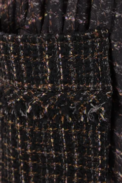 Women SACAI pleated satin and tweed wrap skirt