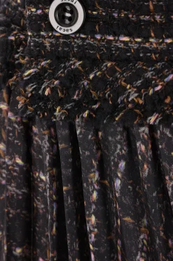 Women SACAI pleated satin and tweed wrap skirt