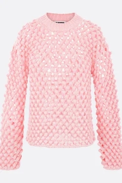 JIL SANDER popcorn stitch knit sweater