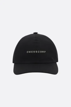 RICK OWENS poplin baseball cap with Owenscorp embroidery