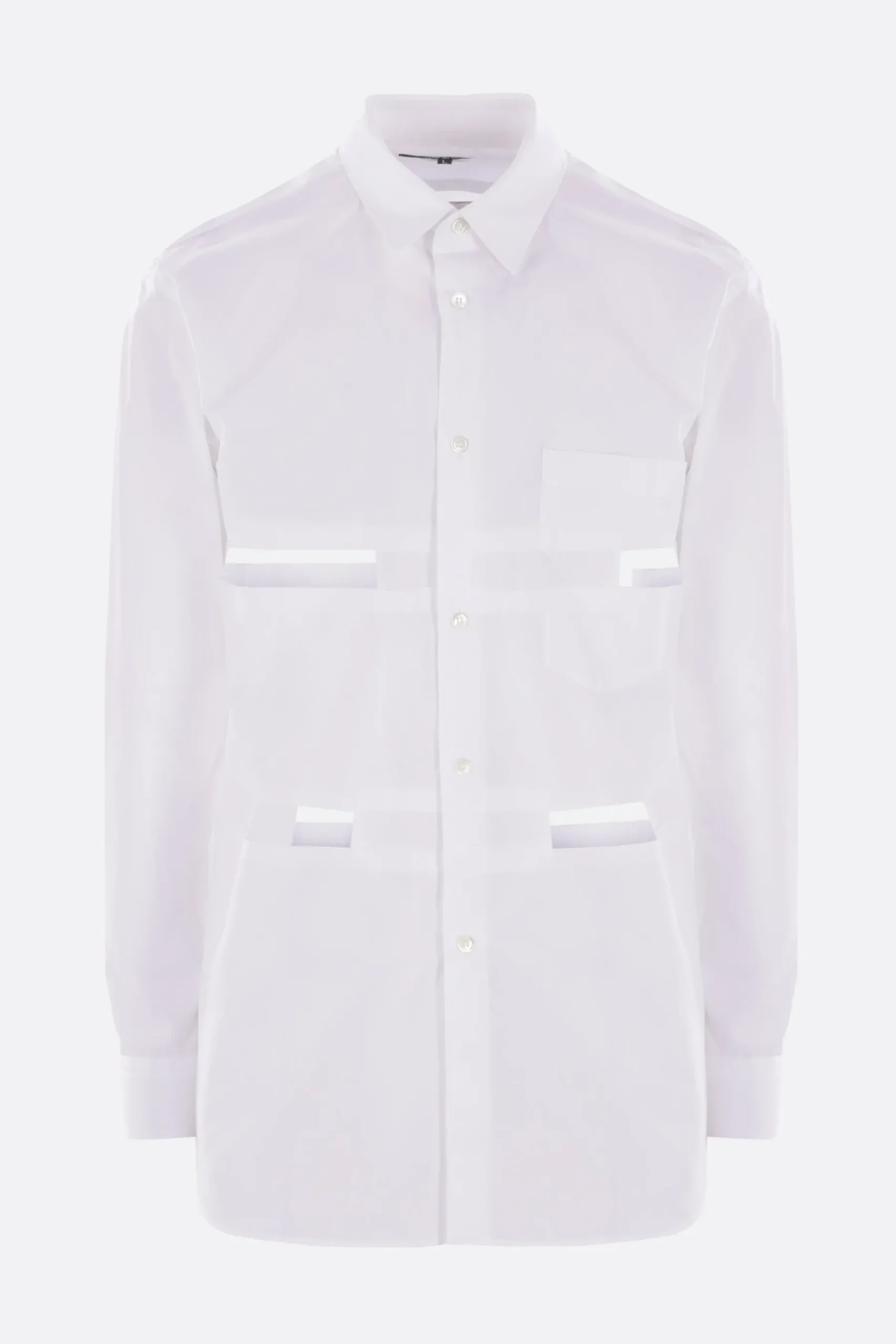 BLACK COMME des GARÇONS poplin shirt with cut-out details