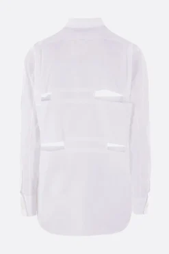 BLACK COMME des GARÇONS poplin shirt with cut-out details