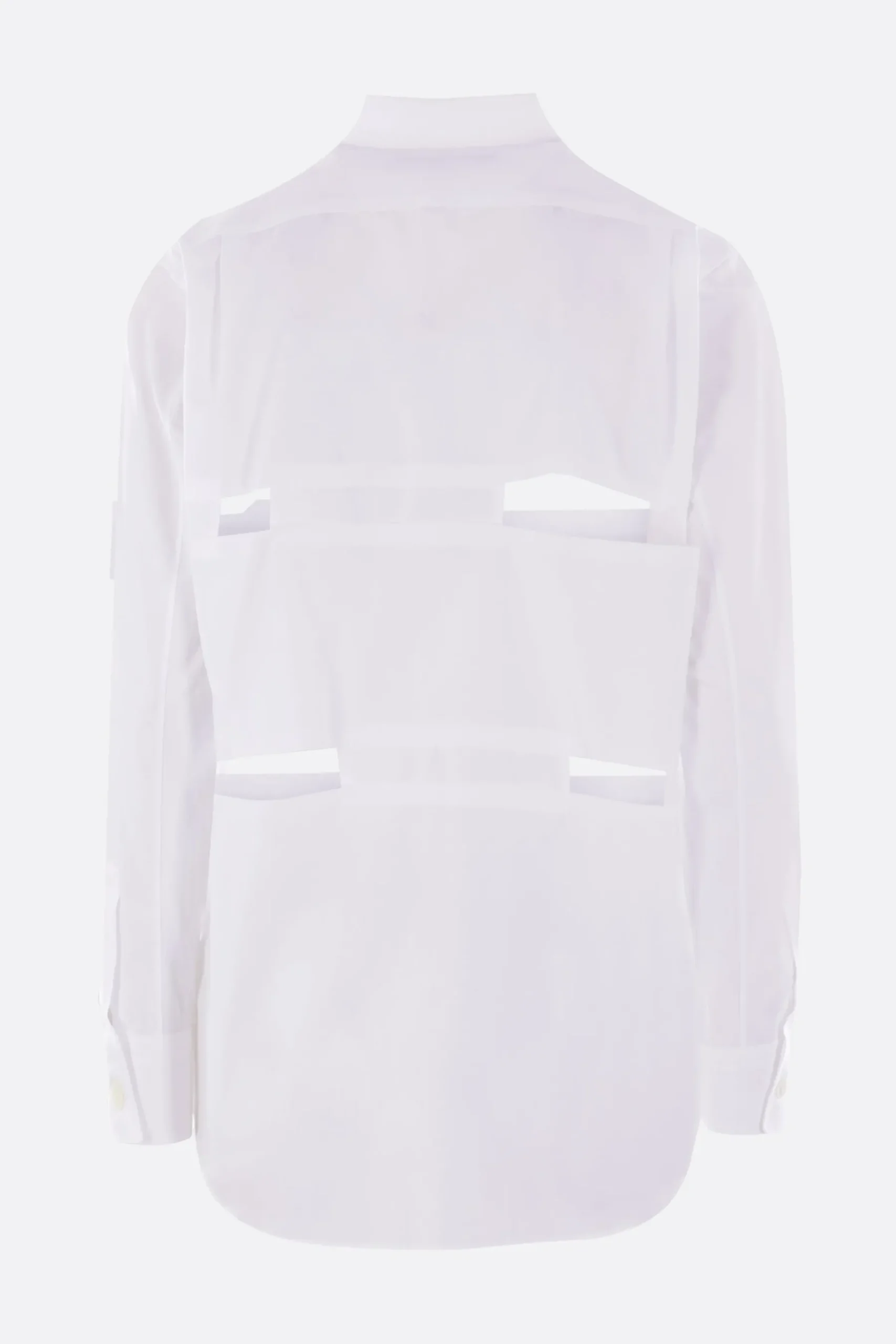 BLACK COMME des GARÇONS poplin shirt with cut-out details