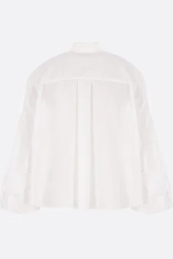 Women SACAI poplin shirt with deconstructed sleeves