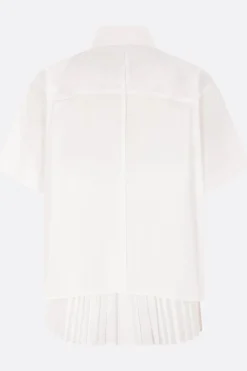 Women SACAI poplin short-sleeve shirt