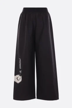 Women MARIA CALDERARA poplin trousers in poplin with Manzoni '61 print