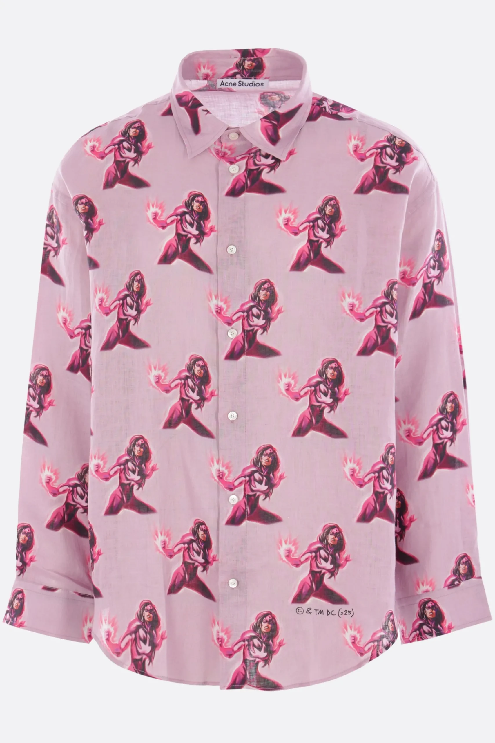 ACNE STUDIOS printed linen shirt