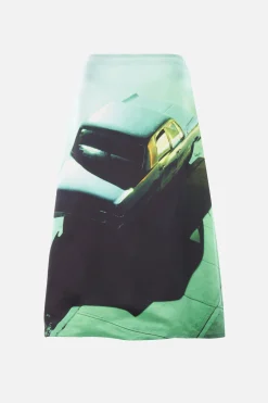 Women JIL SANDER printed satin midi skirt