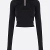Women RICK OWENS Prong stretch jersey long-sleeved top
