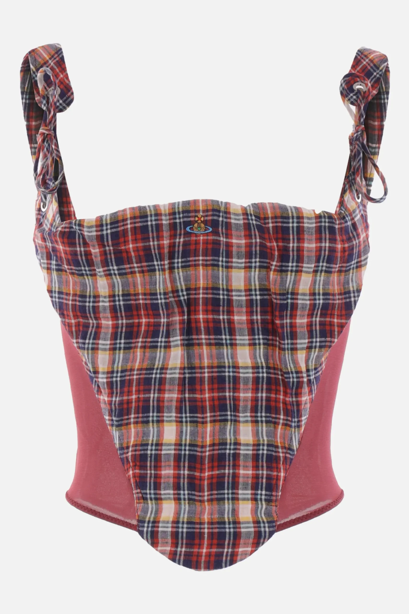 Women VIVIENNE WESTWOOD Puppy Corset top in check linen