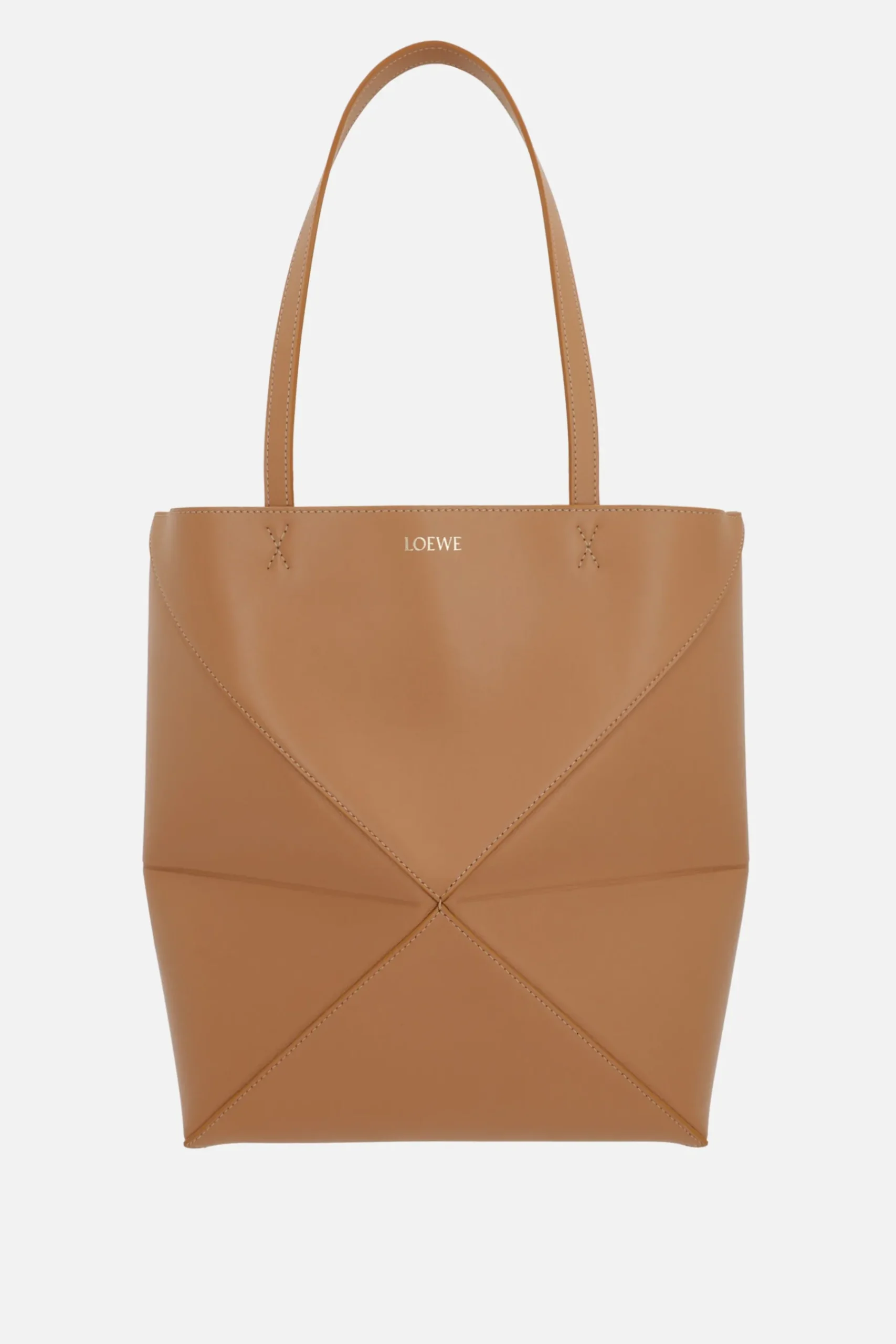 Women LOEWE Puzzle Fold medium tote bag in shiny leather