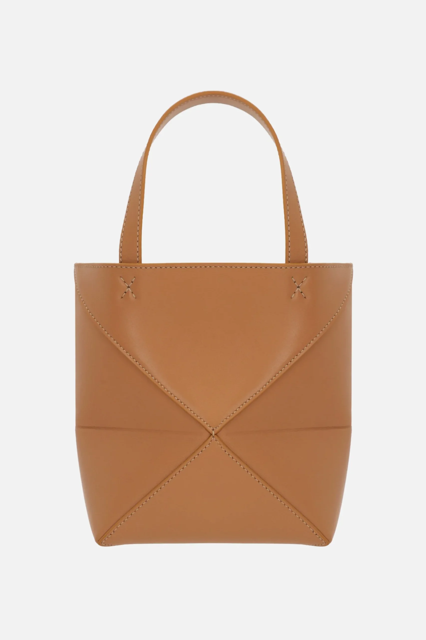 Women LOEWE Puzzle Fold mini smooth leather tote bag