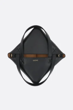 Women LOEWE Puzzle Fold mini smooth leather tote bag