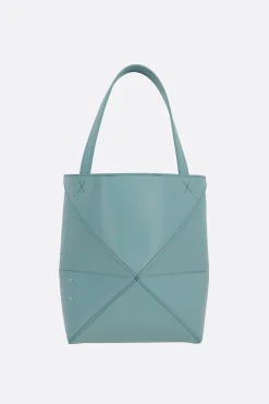 Women LOEWE Puzzle Fold mini tote bag in shiny leather
