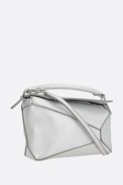 Women LOEWE Puzzle mini handbag in laminated nappa